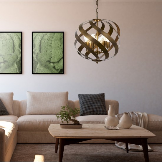 Avonni Altılı Antik Eskitme Küre Form Avize - AV-60249-6E Avonni Altılı Antik Eskitme Küre Form Avize - AV-60249-6E