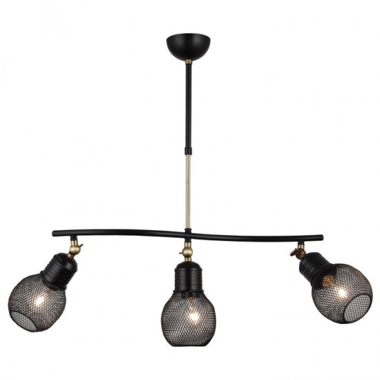 Pende Üçlü Eskitme & Siyah Renk Modern Yemek Masası Sıralı Avize 1442-73-03-L Pende Üçlü Eskitme & Siyah Renk Modern Yemek Masası Sıralı Avize 1442-73-03-L