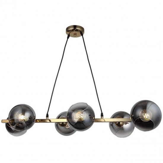 Ranko Altılı Sıralı Altın Renk Yemek Masası Modern Avize 1500-75-06-L Ranko Altılı Sıralı Altın Renk Yemek Masası Modern Avize 1500-75-06-L