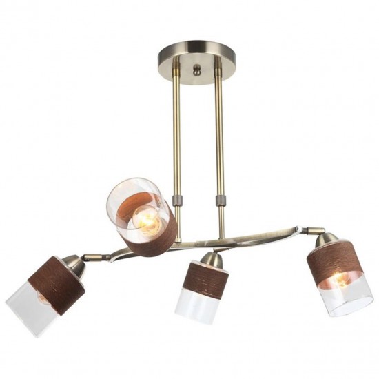 Moore 4'li Tavana Yapışık Sıralı Kahverengi Detaylı Modern Avize Moore 4'li Tavana Yapışık Sıralı Kahverengi Detaylı Modern Avize