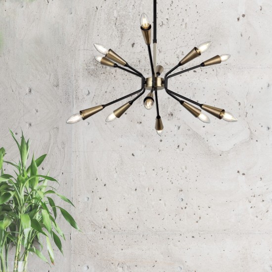 Trapa Onİkili Eskitme & Siyah Renkli Modern Avize 1439-73-12 Trapa Onİkili Eskitme & Siyah Renkli Modern Avize 1439-73-12