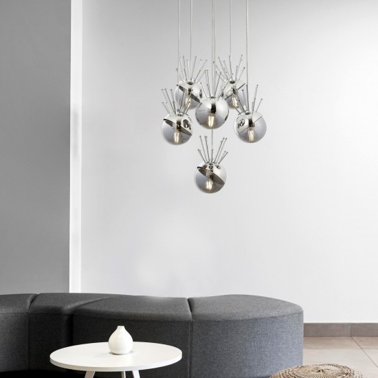 Avonni AV-1783-6KT Krom Kaplama Modern Avize Avonni AV-1783-6KT Krom Kaplama Modern Avize