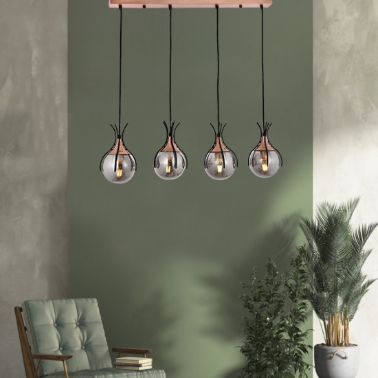 Avonni AV-1766-4Y-BSY Siyah Boyalı Modern Avize Avonni AV-1766-4Y-BSY Siyah Boyalı Modern Avize
