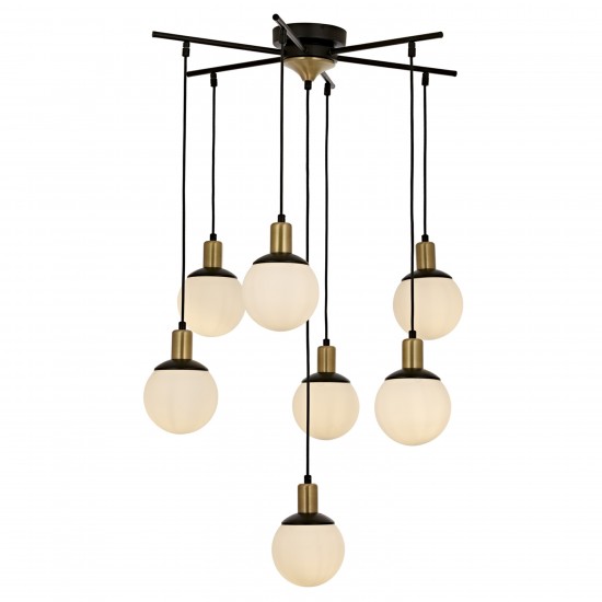 Siyah Boyalı Modern Avize AVONNI AV-1838-7BSY Siyah Boyalı Modern Avize AVONNI AV-1838-7BSY