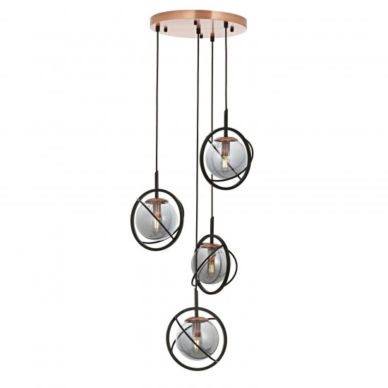 Siyah Boyalı Modern Avize AVONNI AV-1850-4T-BSY Siyah Boyalı Modern Avize AVONNI AV-1850-4T-BSY