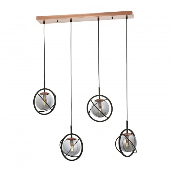 Siyah Boyalı Modern Avize AVONNI AV-1850-4Y-BSY Siyah Boyalı Modern Avize AVONNI AV-1850-4Y-BSY
