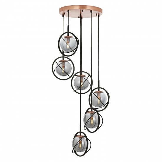 Siyah Boyalı Modern Avize AVONNI AV-1850-6T-BSY Siyah Boyalı Modern Avize AVONNI AV-1850-6T-BSY