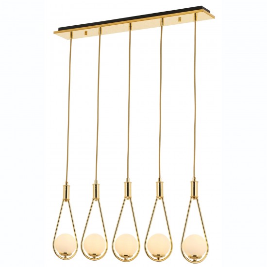 Avonni Sarı Kaplama Modern Avize AV-4316-5SY Avonni Sarı Kaplama Modern Avize AV-4316-5SY