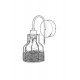 Avonni AP-1584-1BSY Siyah Boyalı Aplik E27 Metal Jüt Halat 15x24cm