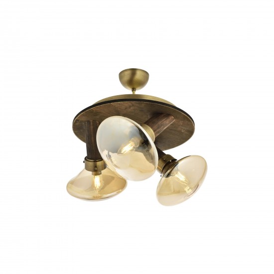 Avonni AR-60051-3E Eskitme Kaplama Modern Avize E14 Metal Ahşap Cam 35cm Avonni AR-60051-3E Eskitme Kaplama Modern Avize E14 Metal Ahşap Cam 35cm