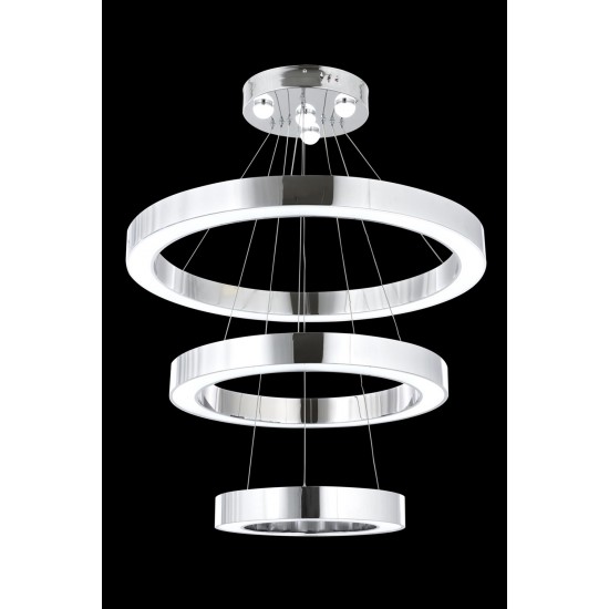 Avonni AV-1573-K-80-60-40 Krom Kaplama Modern Avize Avonni AV-1573-K-80-60-40 Krom Kaplama Modern Avize