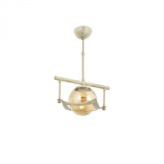 Avonni AV-4117-1B Beyaz Boyalı Modern Avize E27 Metal Cam 33x25cm Avonni AV-4117-1B Beyaz Boyalı Modern Avize E27 Metal Cam 33x25cm