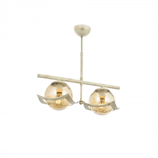 Avonni AV-4117-2BY Beyaz Boyalı Modern Avize E27 Metal Cam 50x25cm Avonni AV-4117-2BY Beyaz Boyalı Modern Avize E27 Metal Cam 50x25cm