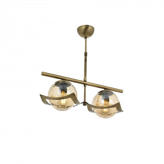 Avonni AV-4117-2EY Eskitme Kaplama Modern Avize E27 Metal Cam 50x25cm Avonni AV-4117-2EY Eskitme Kaplama Modern Avize E27 Metal Cam 50x25cm