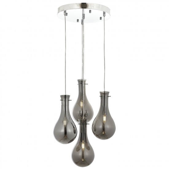 Avonni AV-60092-4KT Krom Kaplama Modern Avize E14 Metal Cam 40cm Avonni AV-60092-4KT Krom Kaplama Modern Avize E14 Metal Cam 40cm
