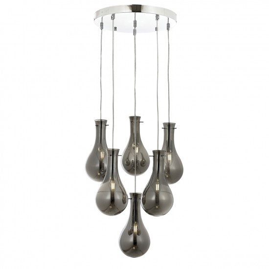 Avonni AV-60092-6KT Krom Kaplama Modern Avize E14 Metal Cam 50cm Avonni AV-60092-6KT Krom Kaplama Modern Avize E14 Metal Cam 50cm