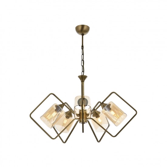 Avonni AV-60103-5E Eskitme Kaplama Modern Avize E14 Metal Cam 55cm Avonni AV-60103-5E Eskitme Kaplama Modern Avize E14 Metal Cam 55cm