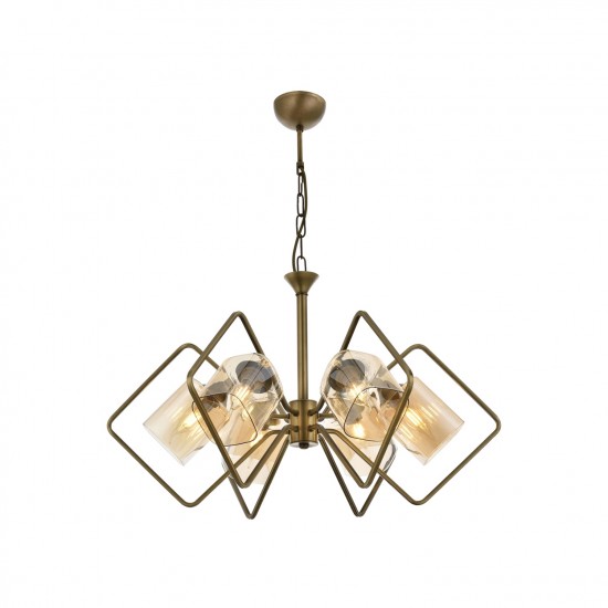 Avonni AV-60103-6E Eskitme Kaplama Modern Avize E14 Metal Cam 55cm Avonni AV-60103-6E Eskitme Kaplama Modern Avize E14 Metal Cam 55cm