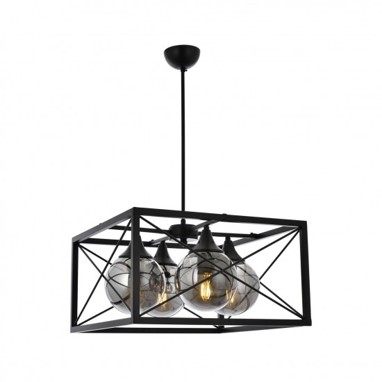 Avonni AV-1732-4BSY Siyah Boyalı Modern Avize Avonni AV-1732-4BSY Siyah Boyalı Modern Avize
