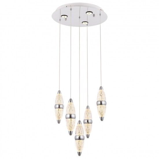 Avonni AV-1749-5KT Krom Kaplama Modern Avize Avonni AV-1749-5KT Krom Kaplama Modern Avize