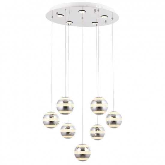 Avonni AV-1752-7KT Krom Kaplama Modern Avize Avonni AV-1752-7KT Krom Kaplama Modern Avize