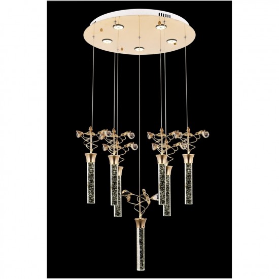 Avonni AV-1753-7ST Sarı Kaplama Modern Avize Avonni AV-1753-7ST Sarı Kaplama Modern Avize