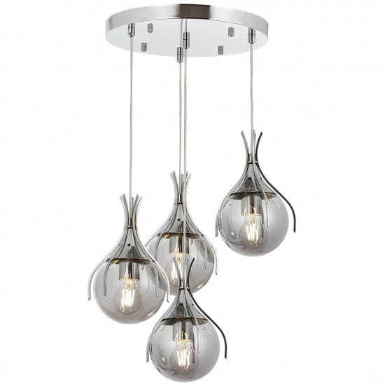 Avonni AV-1766-4KT Krom Kaplama Modern Avize Avonni AV-1766-4KT Krom Kaplama Modern Avize