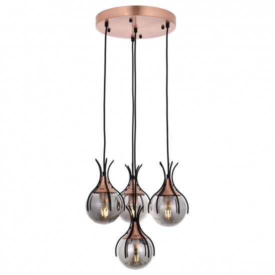 Avonni AV-1766-4T-BSY Siyah Boyalı Modern Avize Avonni AV-1766-4T-BSY Siyah Boyalı Modern Avize