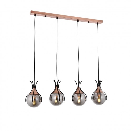 Avonni AV-1766-4Y-BSY Siyah Boyalı Modern Avize Avonni AV-1766-4Y-BSY Siyah Boyalı Modern Avize