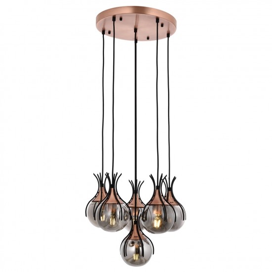 Avonni AV-1766-6T-BSY Siyah Boyalı Modern Avize Avonni AV-1766-6T-BSY Siyah Boyalı Modern Avize