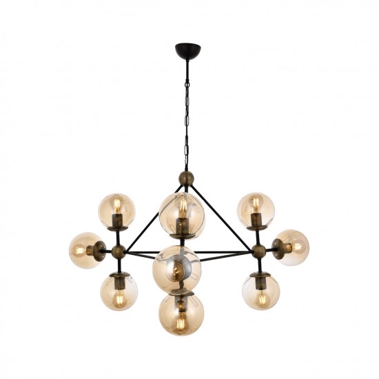 Avonni AV-4258-10BSY Siyah Boyalı Modern Avize Avonni AV-4258-10BSY Siyah Boyalı Modern Avize