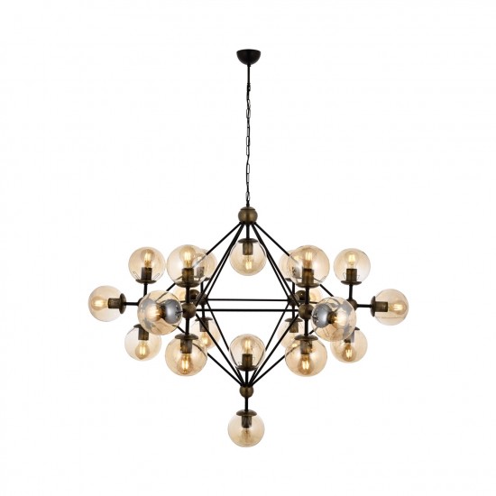 Avonni AV-4258-21BSY Siyah Boyalı Modern Avize Avonni AV-4258-21BSY Siyah Boyalı Modern Avize