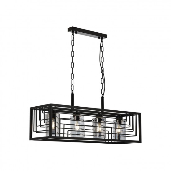 Avonni AV-1796-4Y-BSY Bakır/Siyah Boyalı Modern Avize Avonni AV-1796-4Y-BSY Bakır/Siyah Boyalı Modern Avize