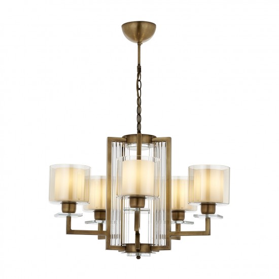 Avonni AV-60190-5E Eskitme Kaplama Modern Avize E27 Metal Cam 70cm Avonni AV-60190-5E Eskitme Kaplama Modern Avize E27 Metal Cam 70cm