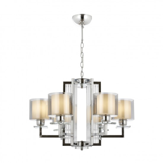Avonni AV-60190-6K Krom Kaplama Modern Avize E27 Metal Cam 70cm Avonni AV-60190-6K Krom Kaplama Modern Avize E27 Metal Cam 70cm