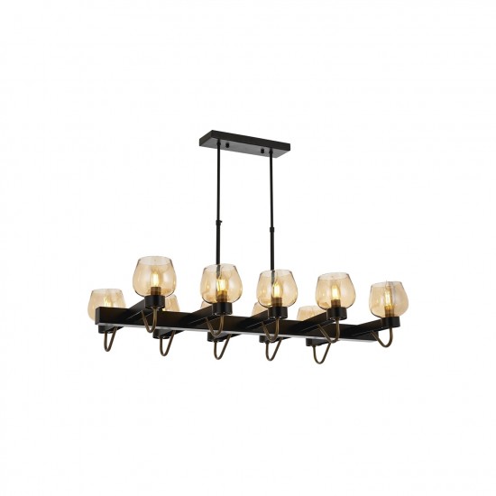 Avonni AV-4294-10BSY-YM Eskitme/Siyah Kaplama Modern Avize Avonni AV-4294-10BSY-YM Eskitme/Siyah Kaplama Modern Avize