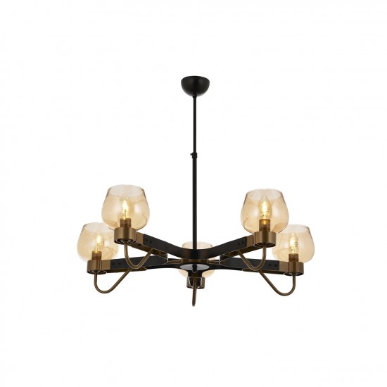 Avonni AV-4294-5BSY Eskitme/Siyah Kaplama Modern Avize Avonni AV-4294-5BSY Eskitme/Siyah Kaplama Modern Avize