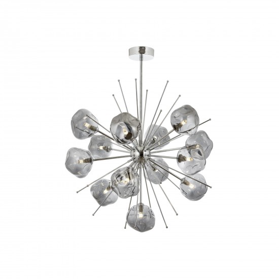 Avonni AV-60212-13K Krom Kaplama Modern Avize G9 Metal Cam 70cm Avonni AV-60212-13K Krom Kaplama Modern Avize G9 Metal Cam 70cm
