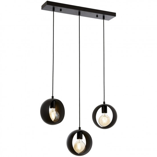 Avonni AV-1813-3Y-BSY Siyah Boyalı Modern Avize Avonni AV-1813-3Y-BSY Siyah Boyalı Modern Avize