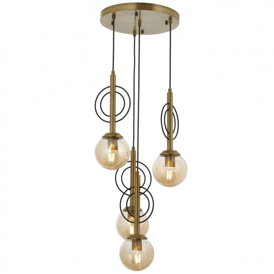 Avonni AV-60263-4ET Eskitme Kaplama Modern Avize E27 Metal Cam 35cm Avonni AV-60263-4ET Eskitme Kaplama Modern Avize E27 Metal Cam 35cm