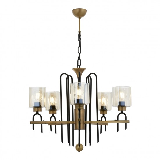 Avonni AV-60269-5E Eskitme Kaplama Modern Avize E27 Metal Cam 65cm Avonni AV-60269-5E Eskitme Kaplama Modern Avize E27 Metal Cam 65cm
