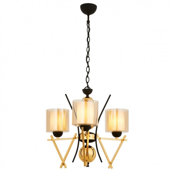 Avonni AV-60289-3S Krom Kaplama Modern Avize E27 Metal Cam 50cm Avonni AV-60289-3S Krom Kaplama Modern Avize E27 Metal Cam 50cm