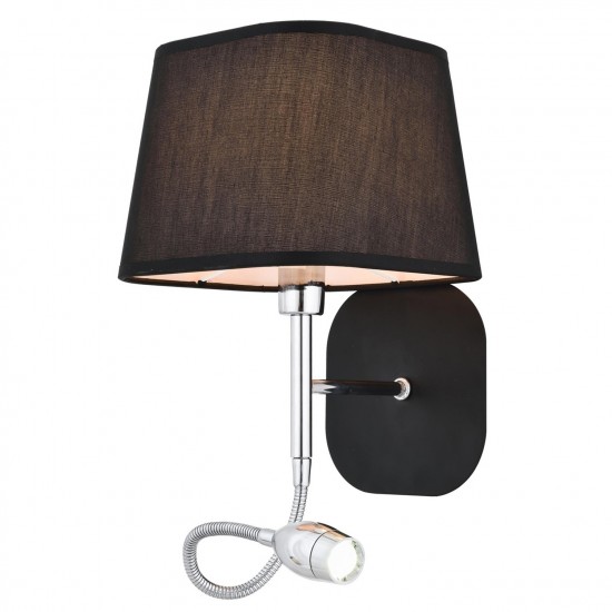 Avonni HAP-9071-1BS-LED Siyah Boyalı Aplik E14 Metal 18x22cm Avonni HAP-9071-1BS-LED Siyah Boyalı Aplik E14 Metal 18x22cm