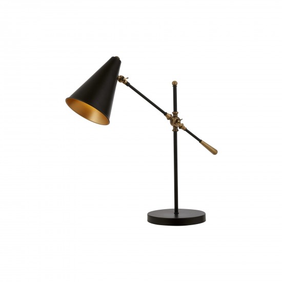 Avonni ML-9114-1BSY Siyah Boyalı Masa Lambası E27 Metal 64x20cm Avonni ML-9114-1BSY Siyah Boyalı Masa Lambası E27 Metal 64x20cm